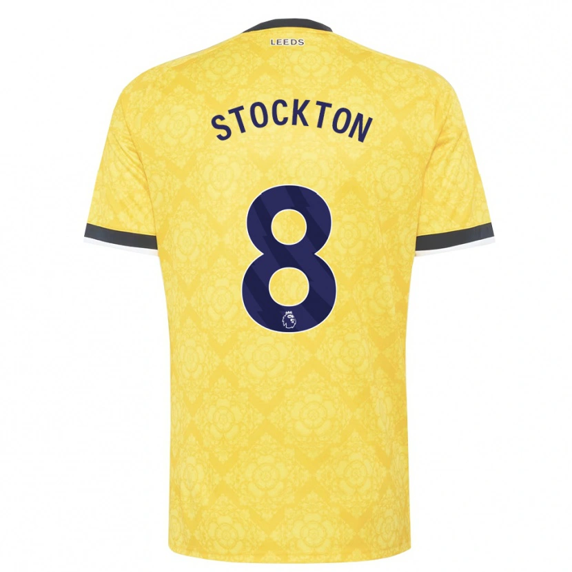 Danxen Męski Tom Stockton #8 Żółty Biały Czarny Wyjazdowa Koszulka 2026/27 Koszulki Klubowe