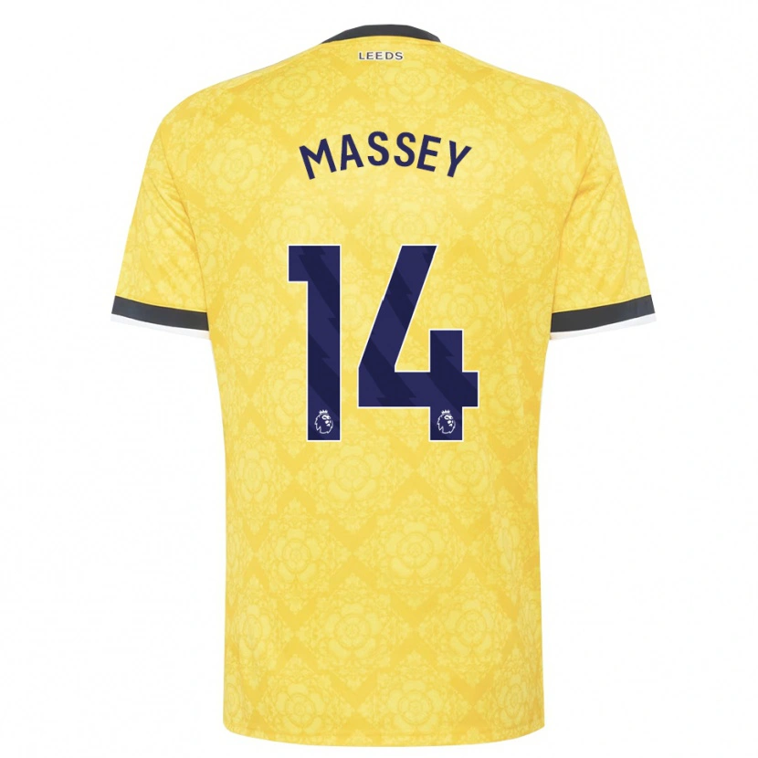 Danxen Męski Alexander Massey #14 Żółty Biały Czarny Wyjazdowa Koszulka 2026/27 Koszulki Klubowe