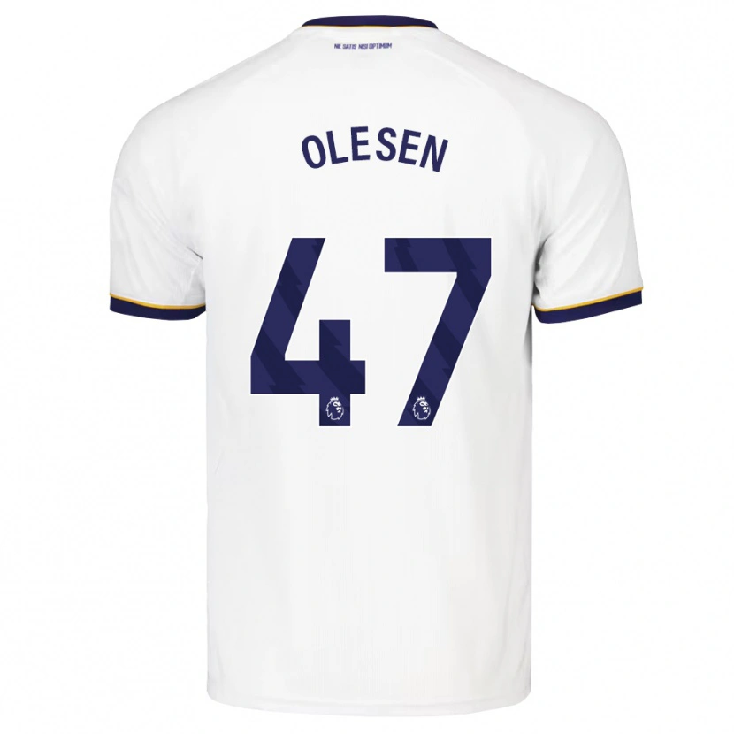 Danxen Męski Karoline Olesen #47 Północnoniebieski Biały Żółty Wyjazdowa Koszulka 2026/27 Koszulki Klubowe
