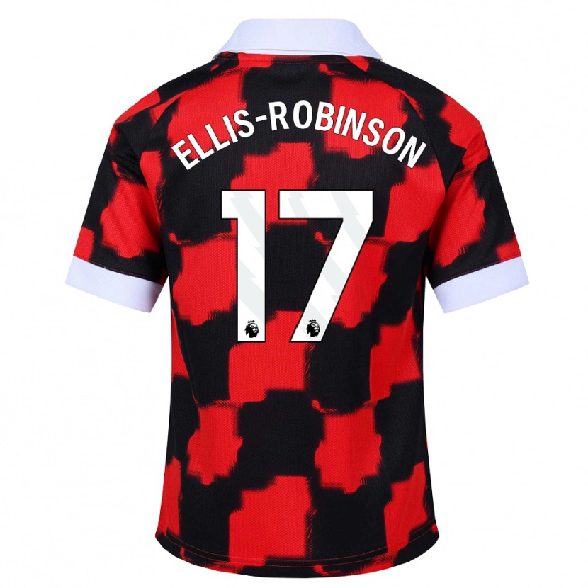 Danxen Męski Eddie Ellis-Robinson #17 Czerwony Biały Czarny Wyjazdowa Koszulka 2026/27 Koszulki Klubowe