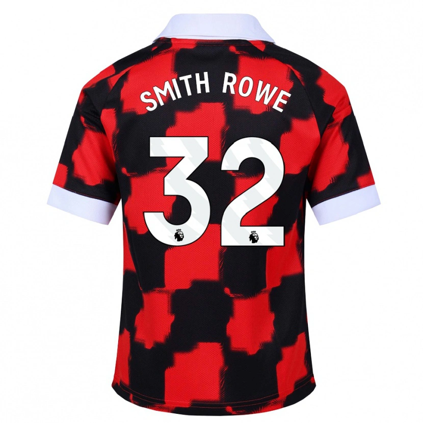 Danxen Męski Emile Smith Rowe #32 Czerwony Biały Czarny Wyjazdowa Koszulka 2026/27 Koszulki Klubowe