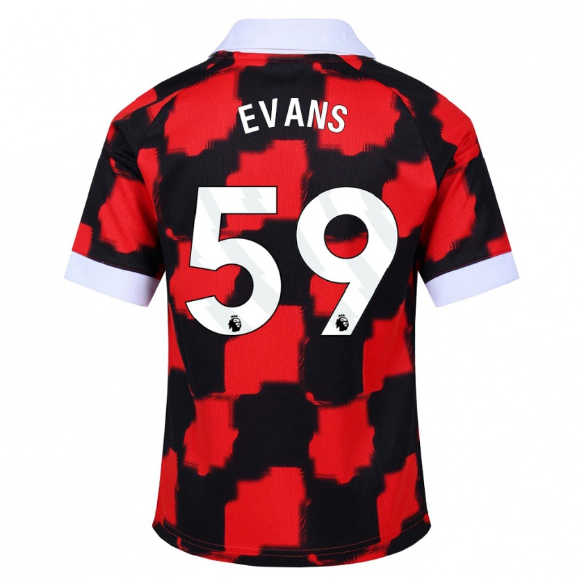 Danxen Męski Aidan Evans #59 Czerwony Biały Czarny Wyjazdowa Koszulka 2026/27 Koszulki Klubowe
