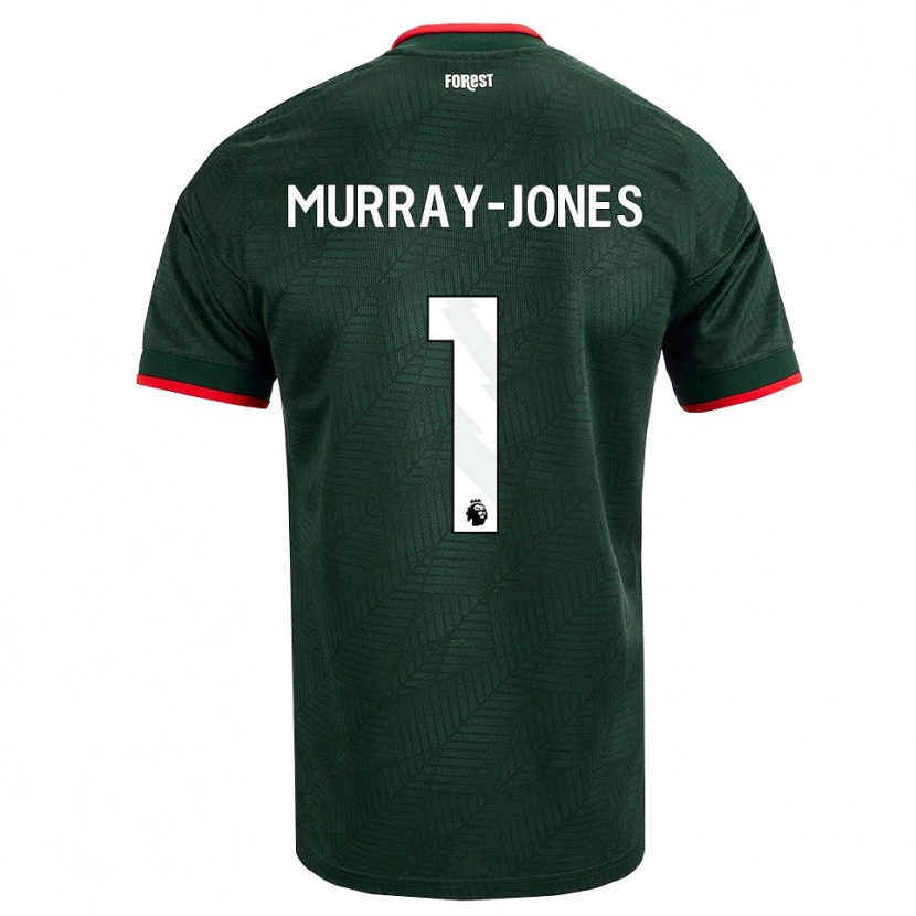 Danxen Męski George Murray-Jones #1 Ciemnozielony Czerwony Wyjazdowa Koszulka 2026/27 Koszulki Klubowe