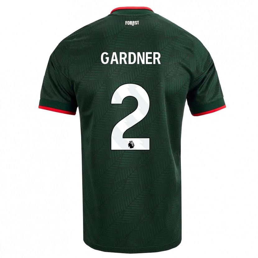 Danxen Męski Daniel Gardner #2 Ciemnozielony Czerwony Wyjazdowa Koszulka 2026/27 Koszulki Klubowe