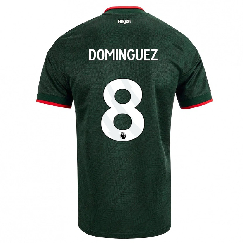 Danxen Męski Nicolás Domínguez #8 Ciemnozielony Czerwony Wyjazdowa Koszulka 2026/27 Koszulki Klubowe