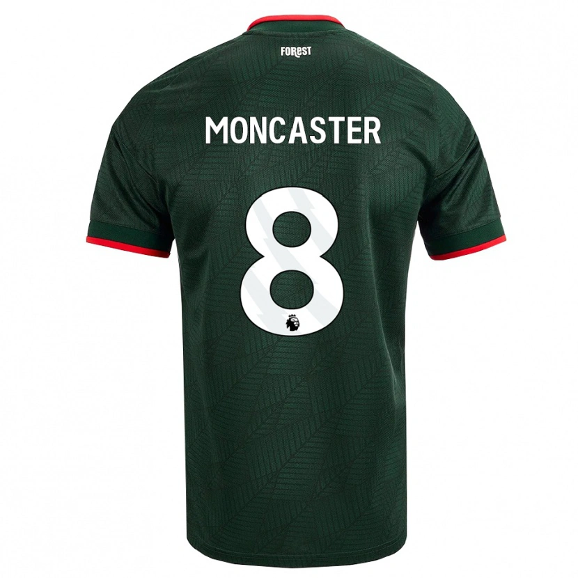 Danxen Męski Mai Moncaster #8 Ciemnozielony Czerwony Wyjazdowa Koszulka 2026/27 Koszulki Klubowe