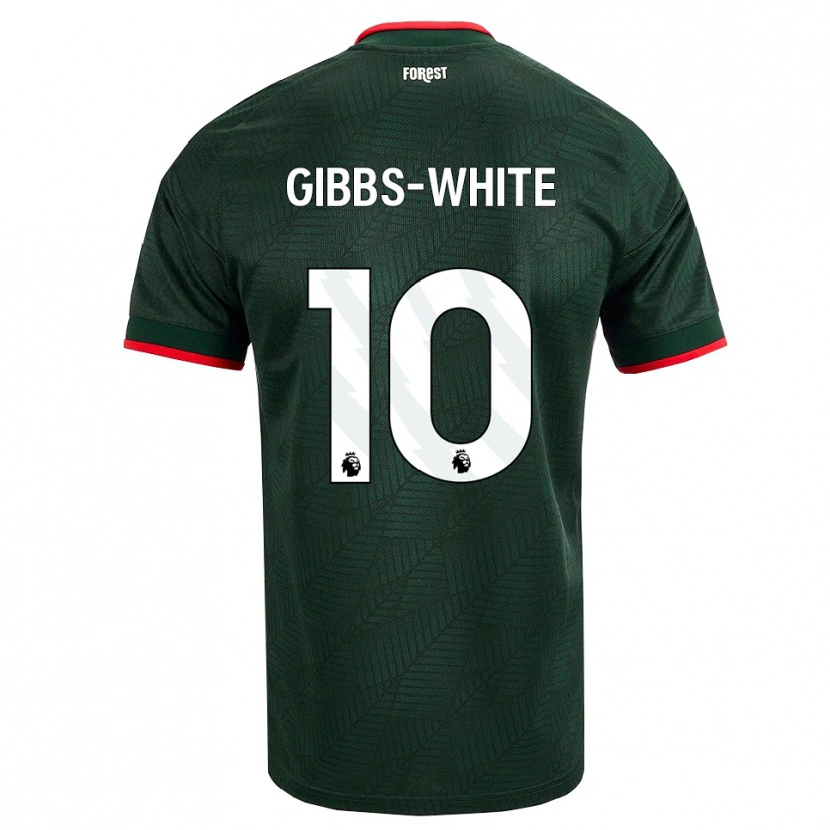Danxen Męski Morgan Gibbs-White #10 Ciemnozielony Czerwony Wyjazdowa Koszulka 2026/27 Koszulki Klubowe