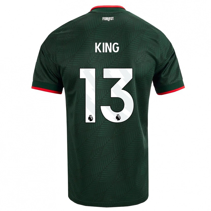 Danxen Męski Leo King #13 Ciemnozielony Czerwony Wyjazdowa Koszulka 2026/27 Koszulki Klubowe