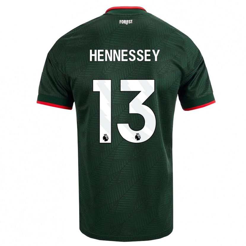 Danxen Męski Wayne Hennessey #13 Ciemnozielony Czerwony Wyjazdowa Koszulka 2026/27 Koszulki Klubowe