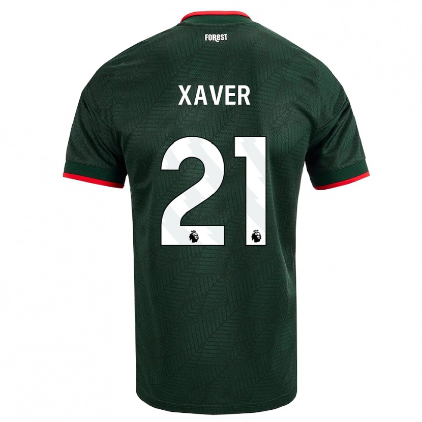 Danxen Męski Xaver Schlager #21 Ciemnozielony Czerwony Wyjazdowa Koszulka 2026/27 Koszulki Klubowe