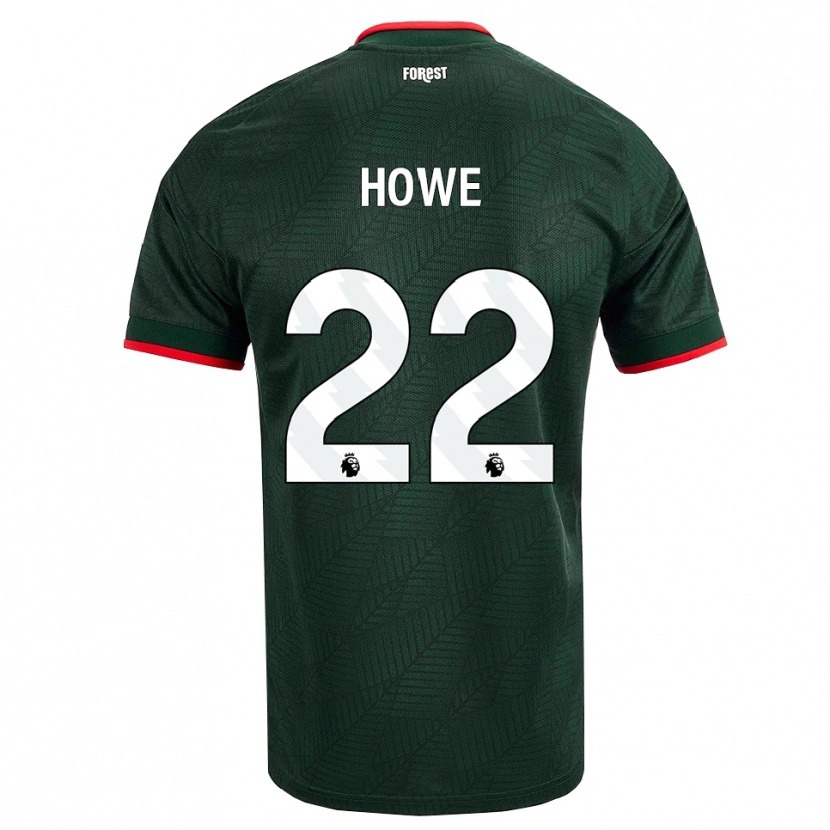 Danxen Męski Casey Howe #22 Ciemnozielony Czerwony Wyjazdowa Koszulka 2026/27 Koszulki Klubowe