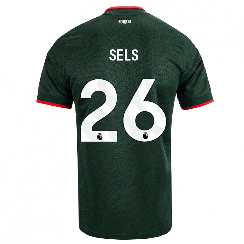 Danxen Męski Matz Sels #26 Ciemnozielony Czerwony Wyjazdowa Koszulka 2026/27 Koszulki Klubowe