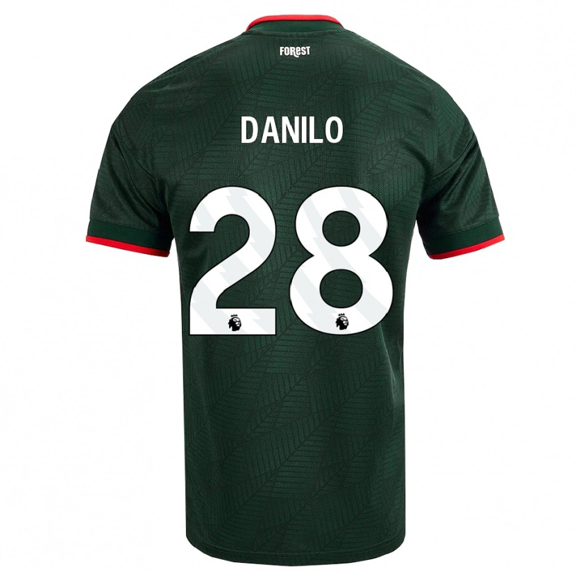 Danxen Męski Danilo #28 Ciemnozielony Czerwony Wyjazdowa Koszulka 2026/27 Koszulki Klubowe