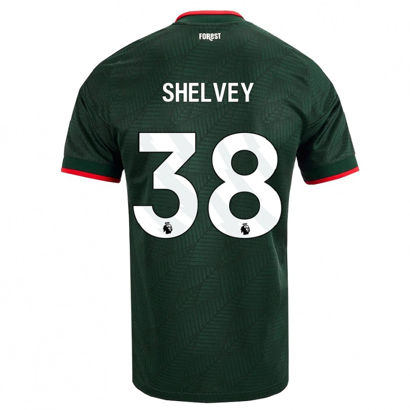 Danxen Męski George Shelvey #38 Ciemnozielony Czerwony Wyjazdowa Koszulka 2026/27 Koszulki Klubowe
