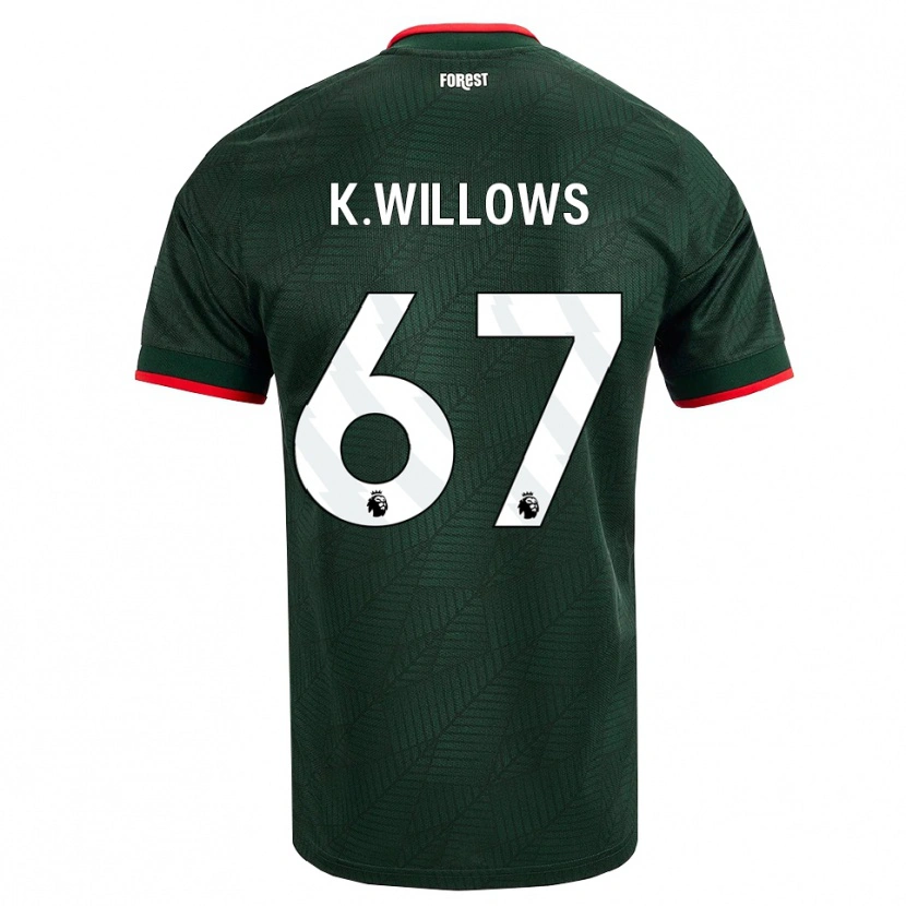 Danxen Męski Keehan Willows #67 Ciemnozielony Czerwony Wyjazdowa Koszulka 2026/27 Koszulki Klubowe