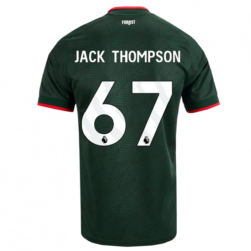 Danxen Męski Jack Thompson #67 Ciemnozielony Czerwony Wyjazdowa Koszulka 2026/27 Koszulki Klubowe