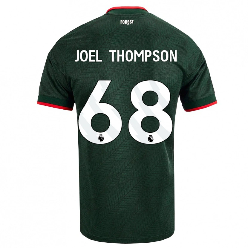 Danxen Męski Joel Thompson #68 Ciemnozielony Czerwony Wyjazdowa Koszulka 2026/27 Koszulki Klubowe