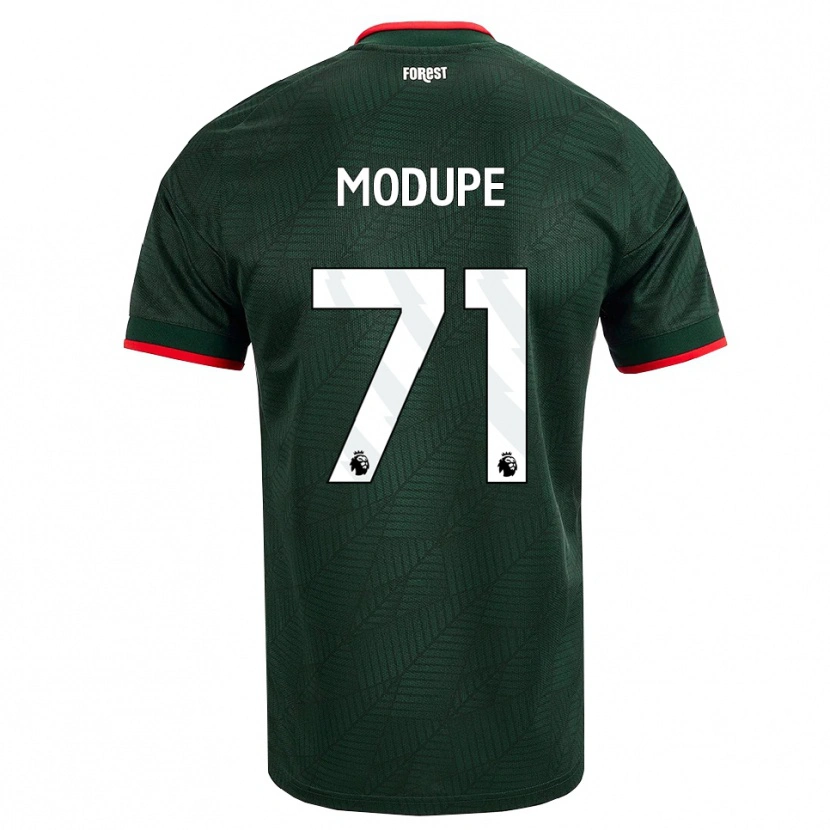 Danxen Męski David Modupe #71 Ciemnozielony Czerwony Wyjazdowa Koszulka 2026/27 Koszulki Klubowe