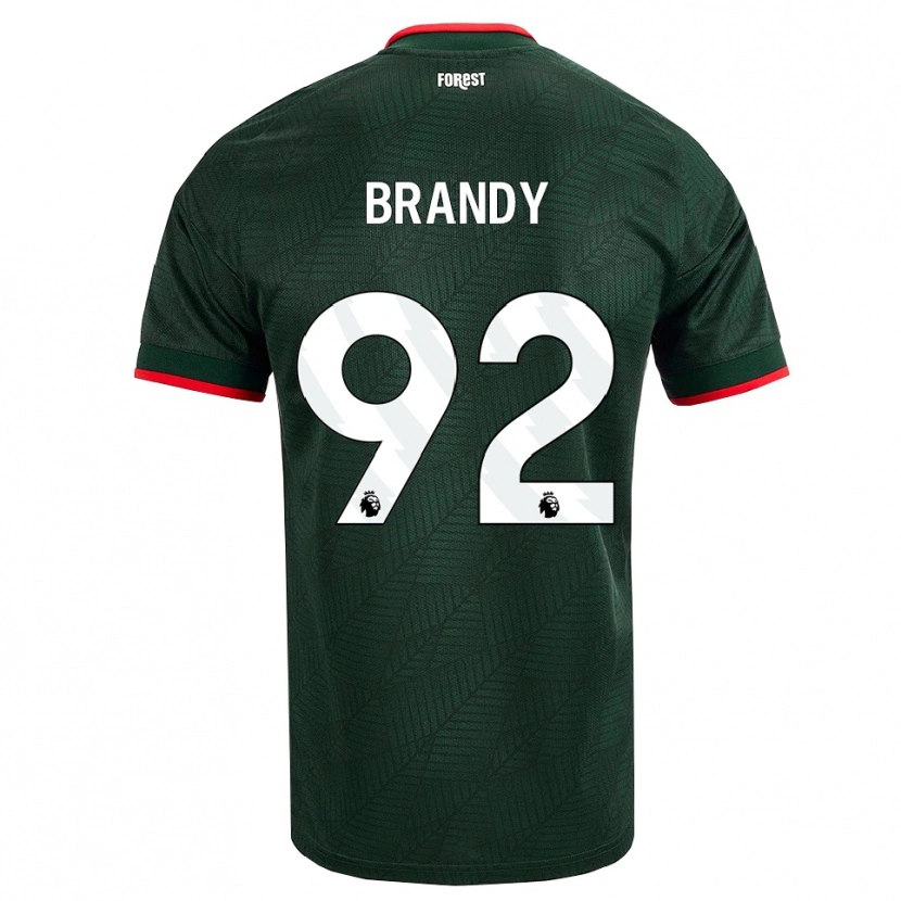 Danxen Męski Taeneal Brandy #92 Ciemnozielony Czerwony Wyjazdowa Koszulka 2026/27 Koszulki Klubowe
