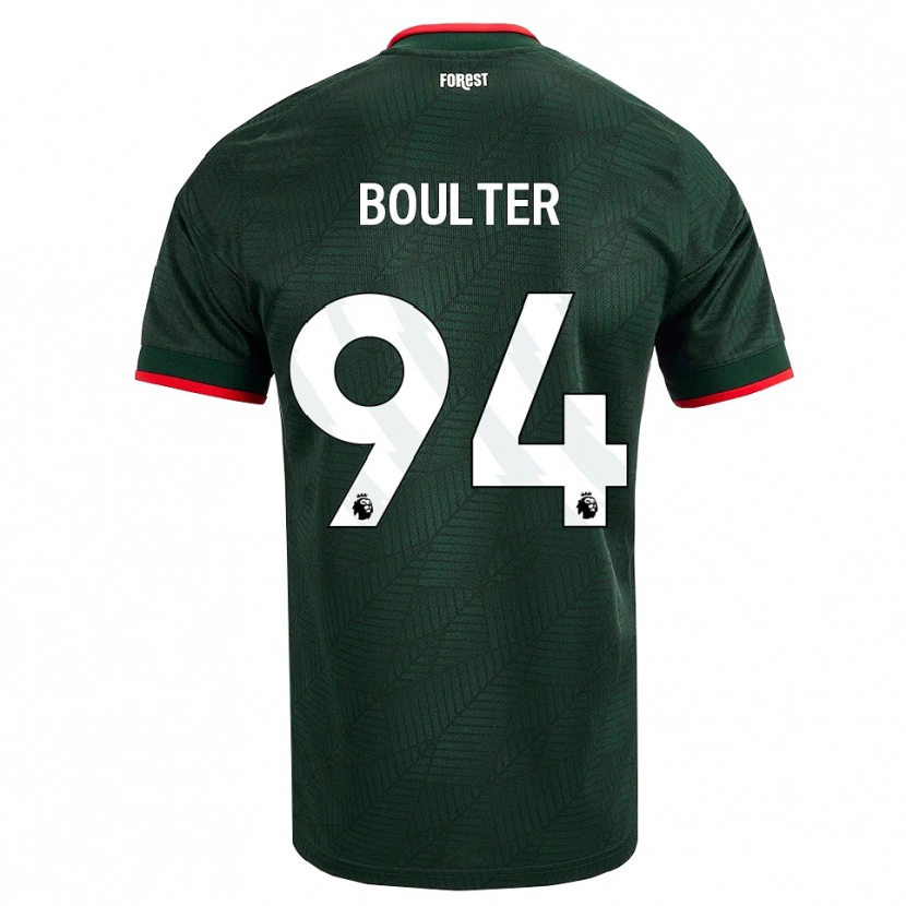 Danxen Męski Evan Boulter #94 Ciemnozielony Czerwony Wyjazdowa Koszulka 2026/27 Koszulki Klubowe