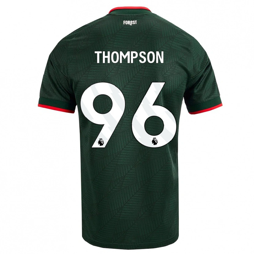 Danxen Męski Kalum Thompson #96 Ciemnozielony Czerwony Wyjazdowa Koszulka 2026/27 Koszulki Klubowe