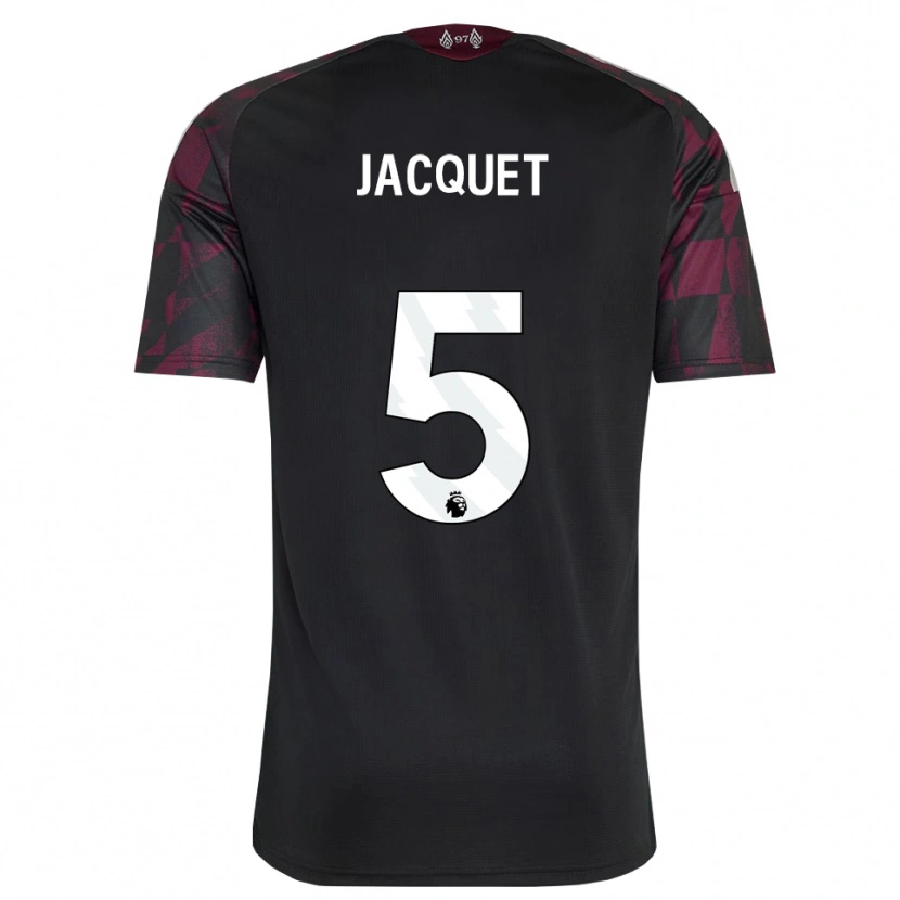 Danxen Męski Jérémy Jacquet #5 Czarny Biały Fioletowy Trzeci Komplet Koszulka 2026/27 Koszulki Klubowe