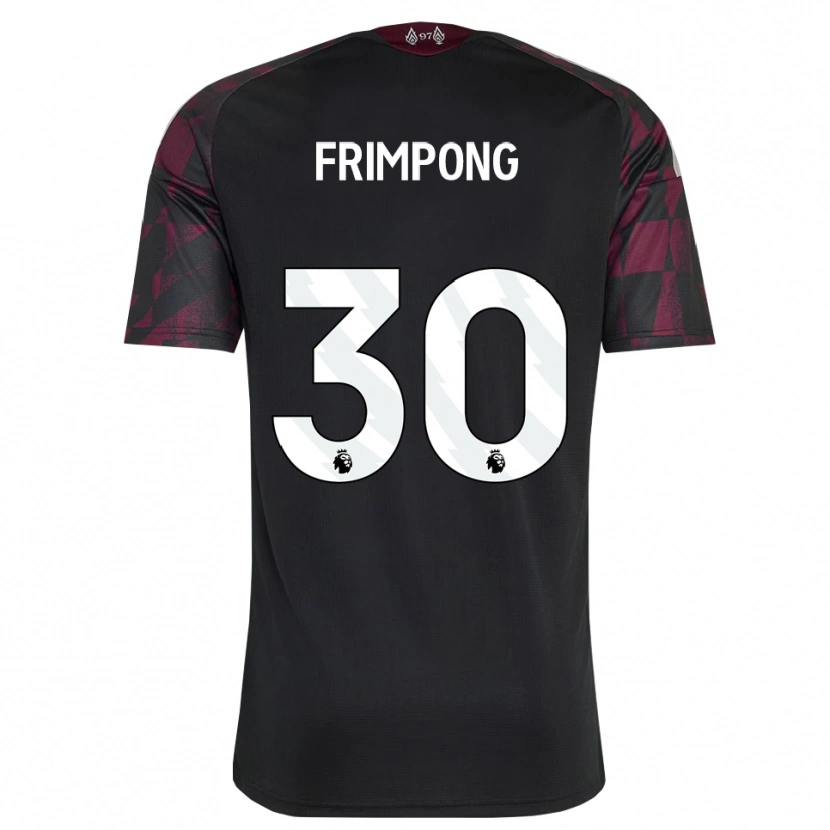 Danxen Męski Jeremie Frimpong #30 Czarny Biały Fioletowy Trzeci Komplet Koszulka 2026/27 Koszulki Klubowe