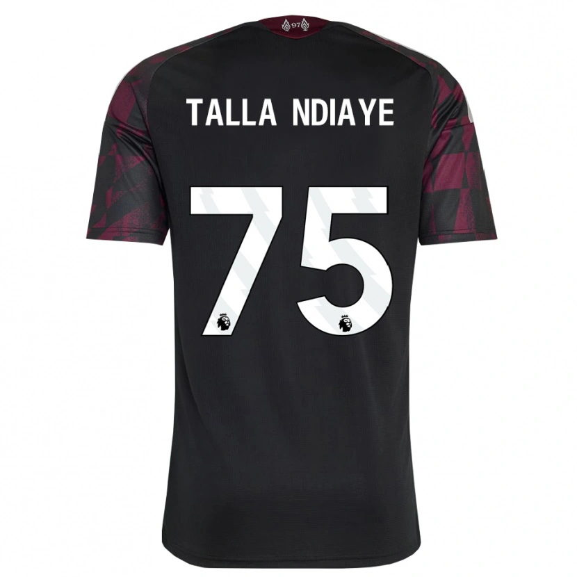 Danxen Męski Mor Talla Ndiaye #75 Czarny Biały Fioletowy Trzeci Komplet Koszulka 2026/27 Koszulki Klubowe