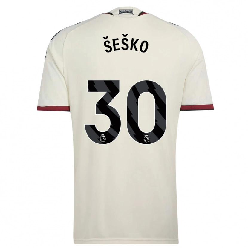 Danxen Męski Benjamin Sesko #30 Beżowy Czarny Czerwony Trzeci Komplet Koszulka 2026/27 Koszulki Klubowe