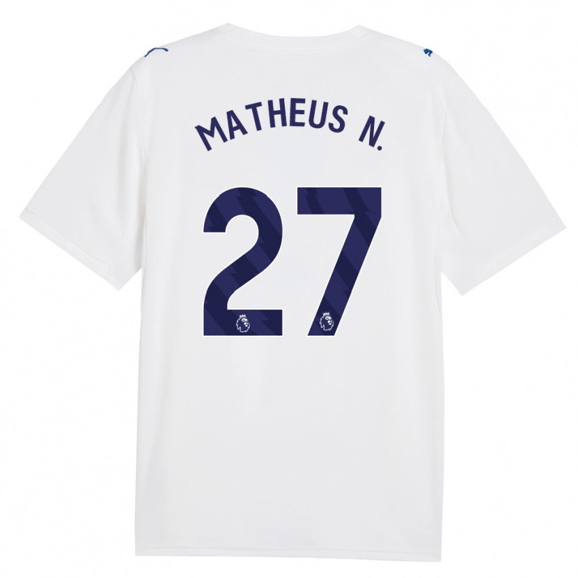 Danxen Męski Matheus Nunes #27 Granatowy Biały Trzeci Komplet Koszulka 2026/27 Koszulki Klubowe