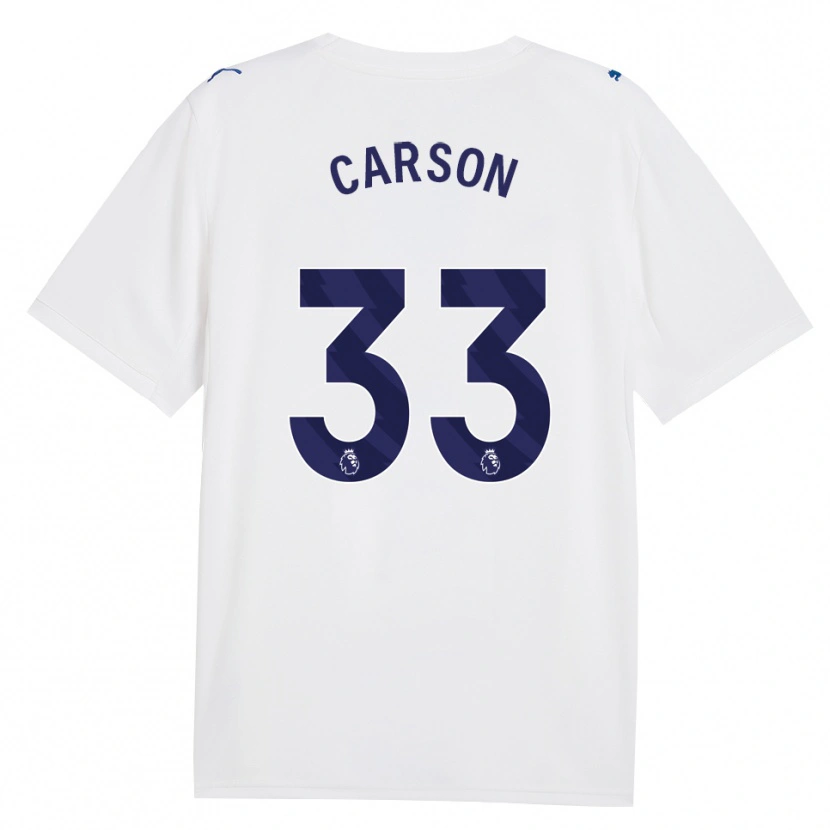 Danxen Męski Scott Carson #33 Granatowy Biały Trzeci Komplet Koszulka 2026/27 Koszulki Klubowe