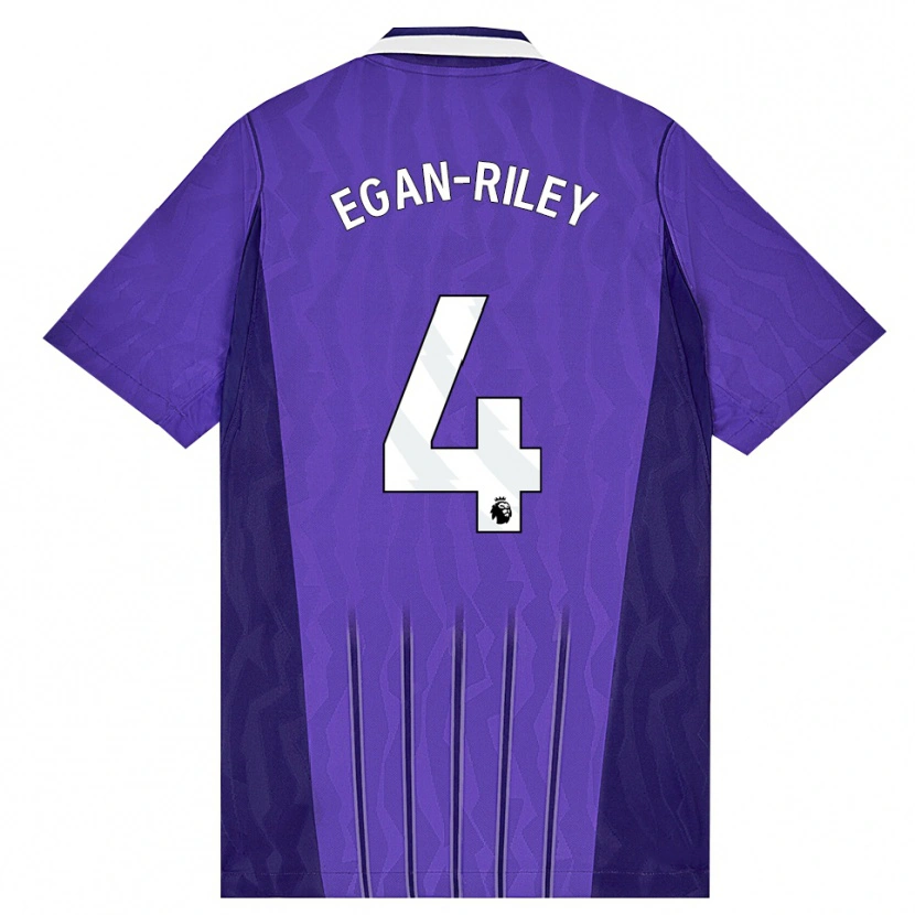 Danxen Męski Roman Egan-Riley #4 Fioletowy Biały Trzeci Komplet Koszulka 2026/27 Koszulki Klubowe