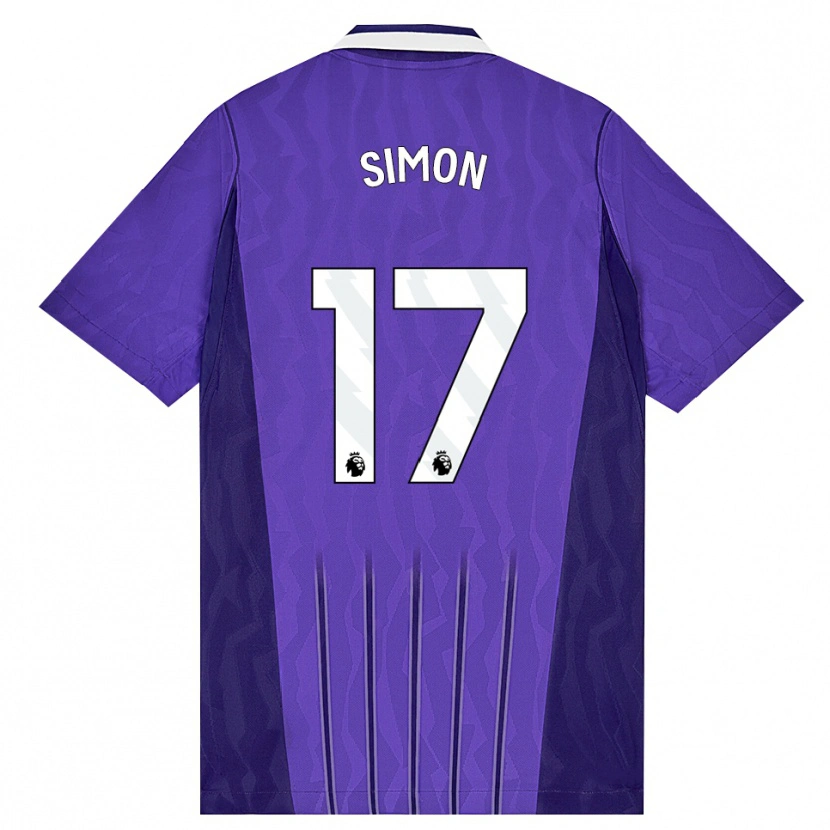 Danxen Męski Kyah Simon #17 Fioletowy Biały Trzeci Komplet Koszulka 2026/27 Koszulki Klubowe