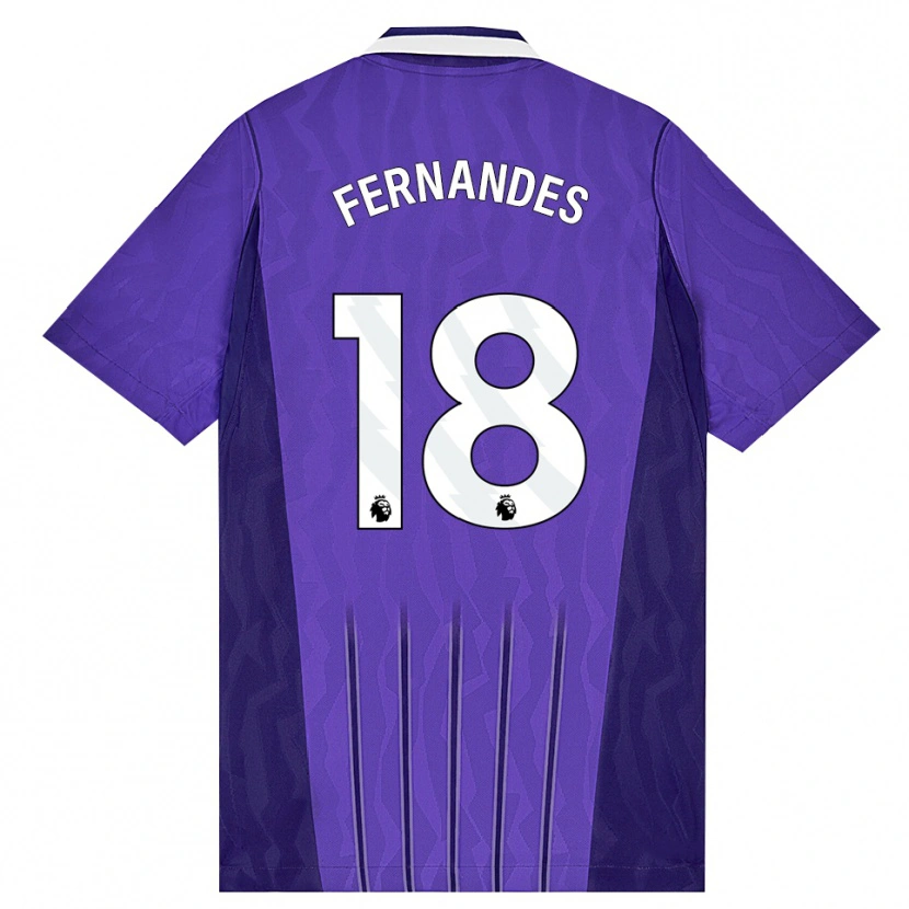 Danxen Męski Mateus Fernandes #18 Fioletowy Biały Trzeci Komplet Koszulka 2026/27 Koszulki Klubowe
