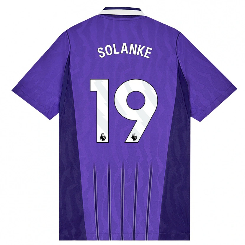 Danxen Męski Dominic Solanke #19 Fioletowy Biały Trzeci Komplet Koszulka 2026/27 Koszulki Klubowe