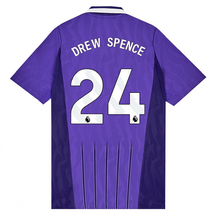Danxen Męski Drew Spence #24 Fioletowy Biały Trzeci Komplet Koszulka 2026/27 Koszulki Klubowe