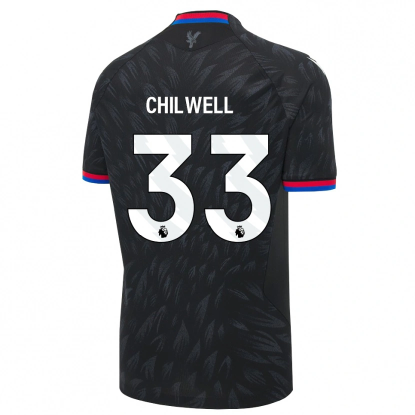 Danxen Męski Ben Chilwell #33 Czarny Niebieski Czerwony Wyjazdowa Koszulka 2026/27 Koszulki Klubowe