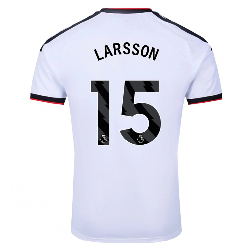 Danxen Męski Hugo Larsson #15 Biały Czarny Czerwony Domowa Koszulka 2026/27 Koszulki Klubowe