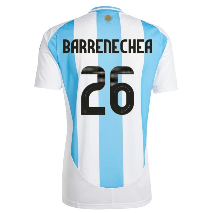 Danxen Dzieci Argentyna Enzo Barrenechea #26 Biało Niebieski Domowa Koszulka 24-26 Koszulki Klubowe