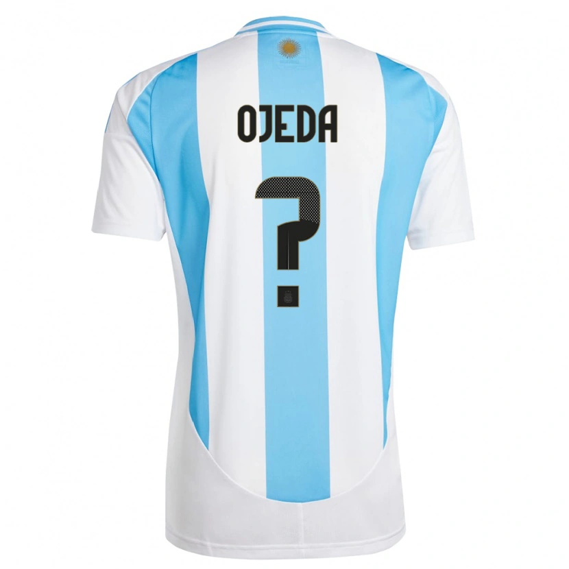 Danxen Dzieci Argentyna Uriel Ojeda #0 Biało Niebieski Domowa Koszulka 24-26 Koszulki Klubowe