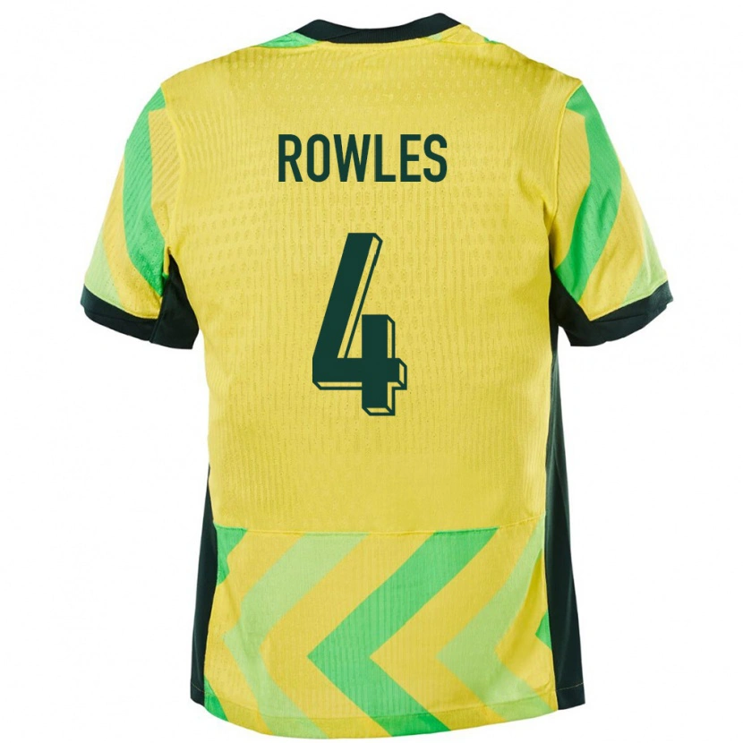 Danxen Dzieci Australia Kye Rowles #4 Złoty Domowa Koszulka 24-26 Koszulki Klubowe