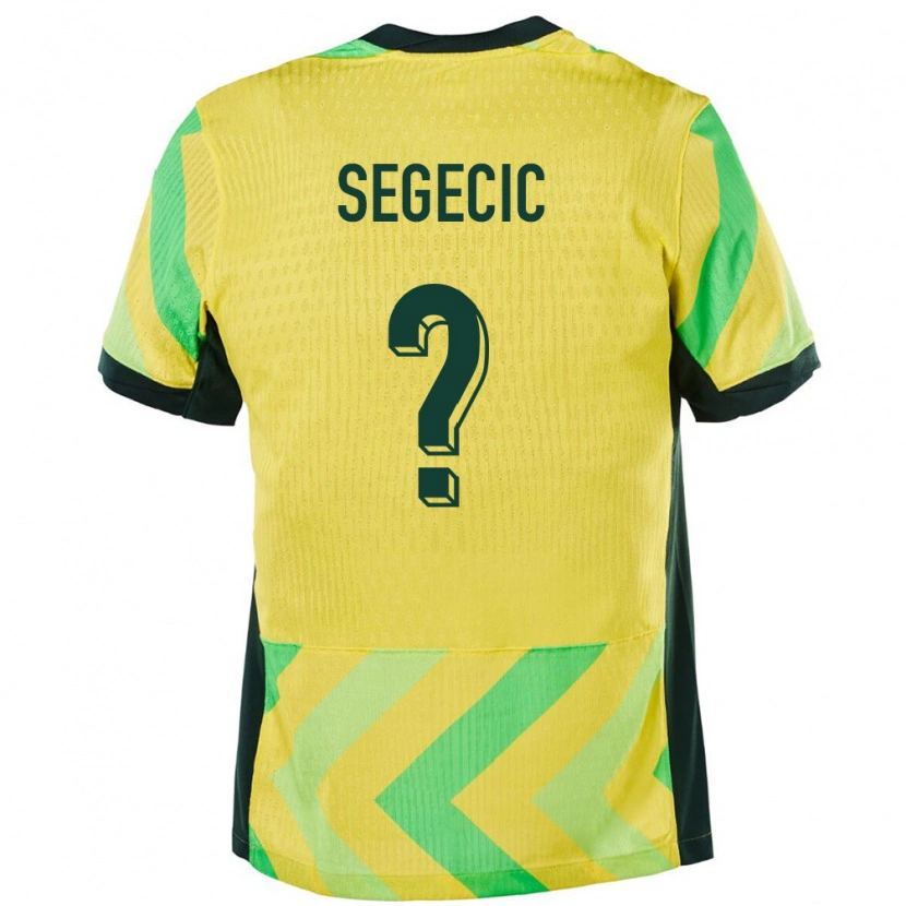 Danxen Dzieci Australia Adrian Segecic #0 Złoty Domowa Koszulka 24-26 Koszulki Klubowe