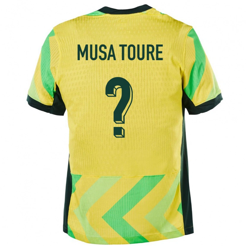 Danxen Dzieci Australia Musa Toure #0 Złoty Domowa Koszulka 24-26 Koszulki Klubowe