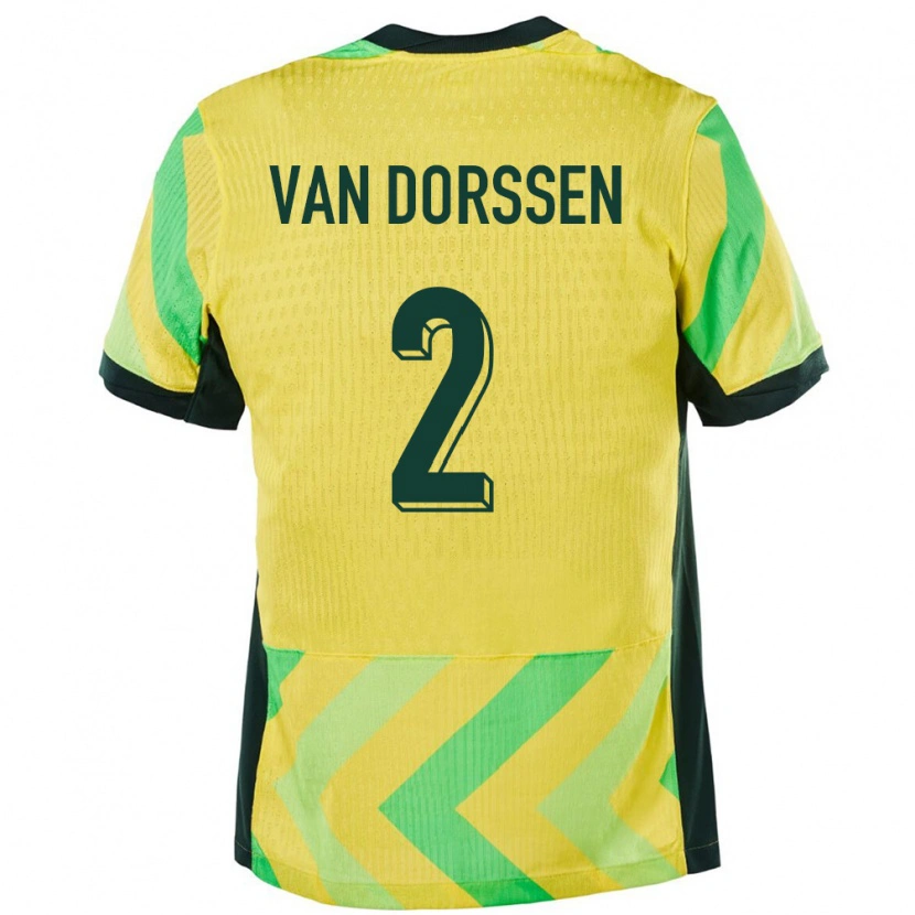 Danxen Dzieci Australia Ben Van Dorssen #2 Złoty Domowa Koszulka 24-26 Koszulki Klubowe