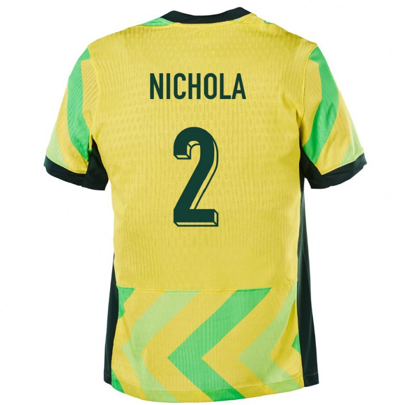 Danxen Dzieci Australia Malual Nichola #2 Złoty Domowa Koszulka 24-26 Koszulki Klubowe