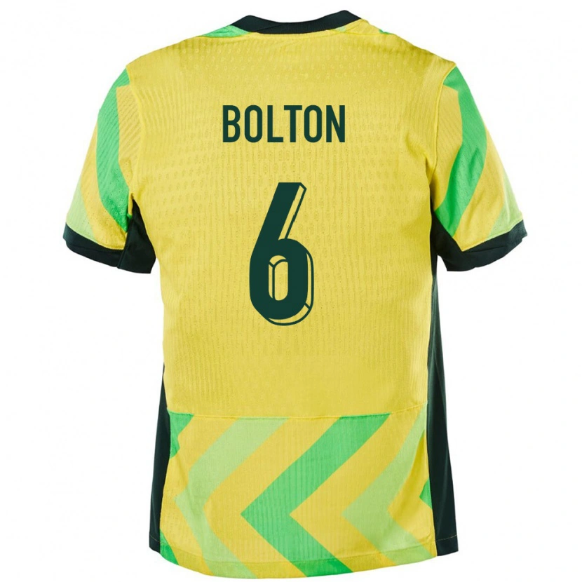 Danxen Dzieci Australia Alex Bolton #6 Złoty Domowa Koszulka 24-26 Koszulki Klubowe