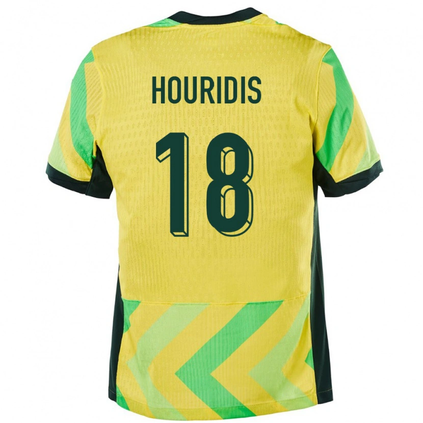 Danxen Dzieci Australia James Houridis #18 Złoty Domowa Koszulka 24-26 Koszulki Klubowe