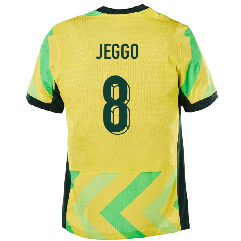 Danxen Dzieci Australia James Jeggo #8 Złoty Domowa Koszulka 24-26 Koszulki Klubowe