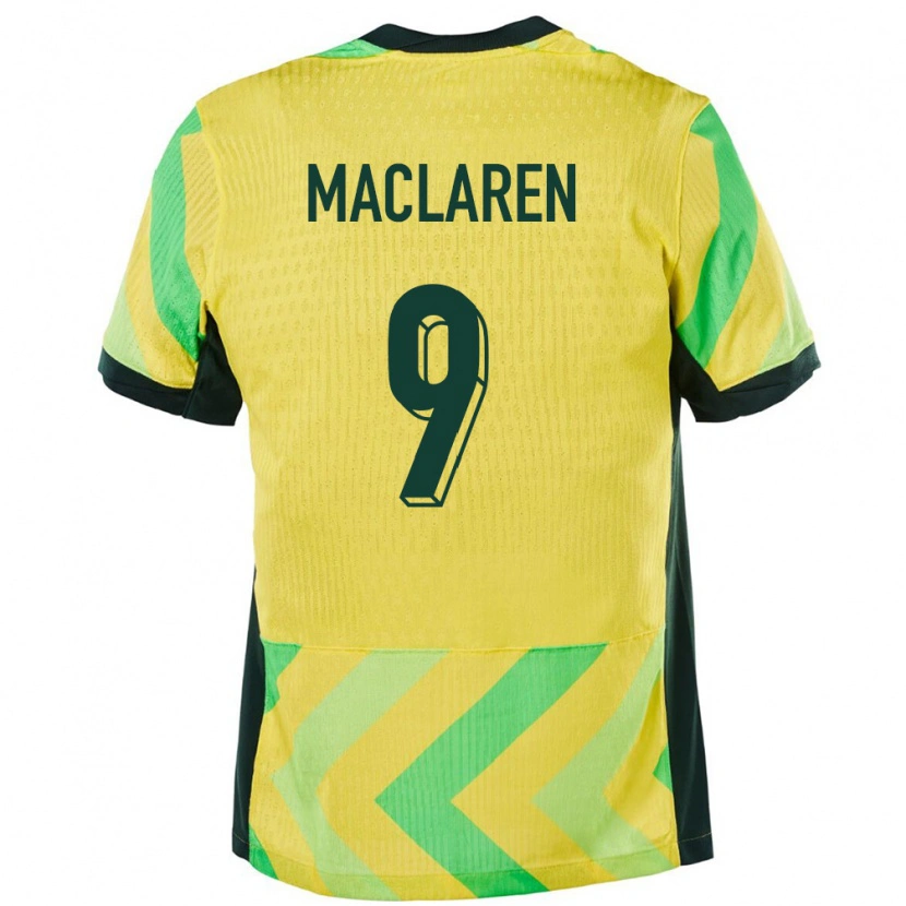 Danxen Dzieci Australia Jamie Maclaren #9 Złoty Domowa Koszulka 24-26 Koszulki Klubowe