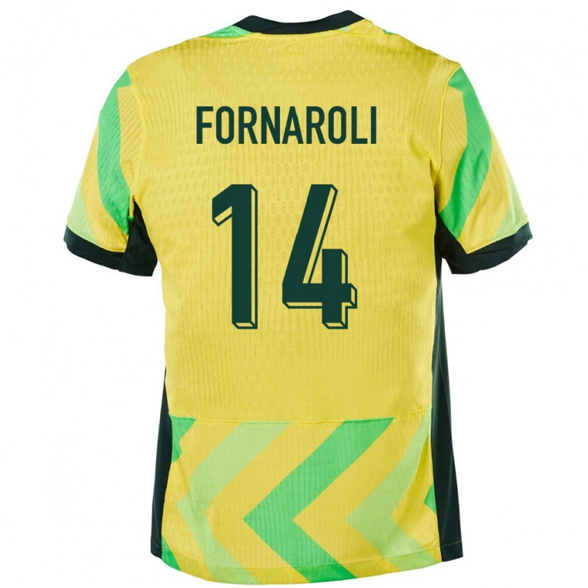 Danxen Dzieci Australia Bruno Fornaroli #14 Złoty Domowa Koszulka 24-26 Koszulki Klubowe